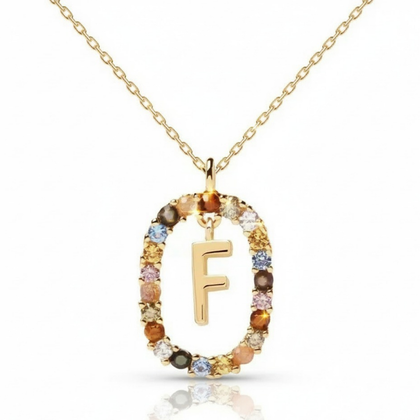 Naszyjnik z literą "Rainbow"