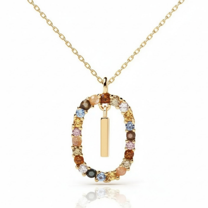 Naszyjnik z literą "Rainbow"