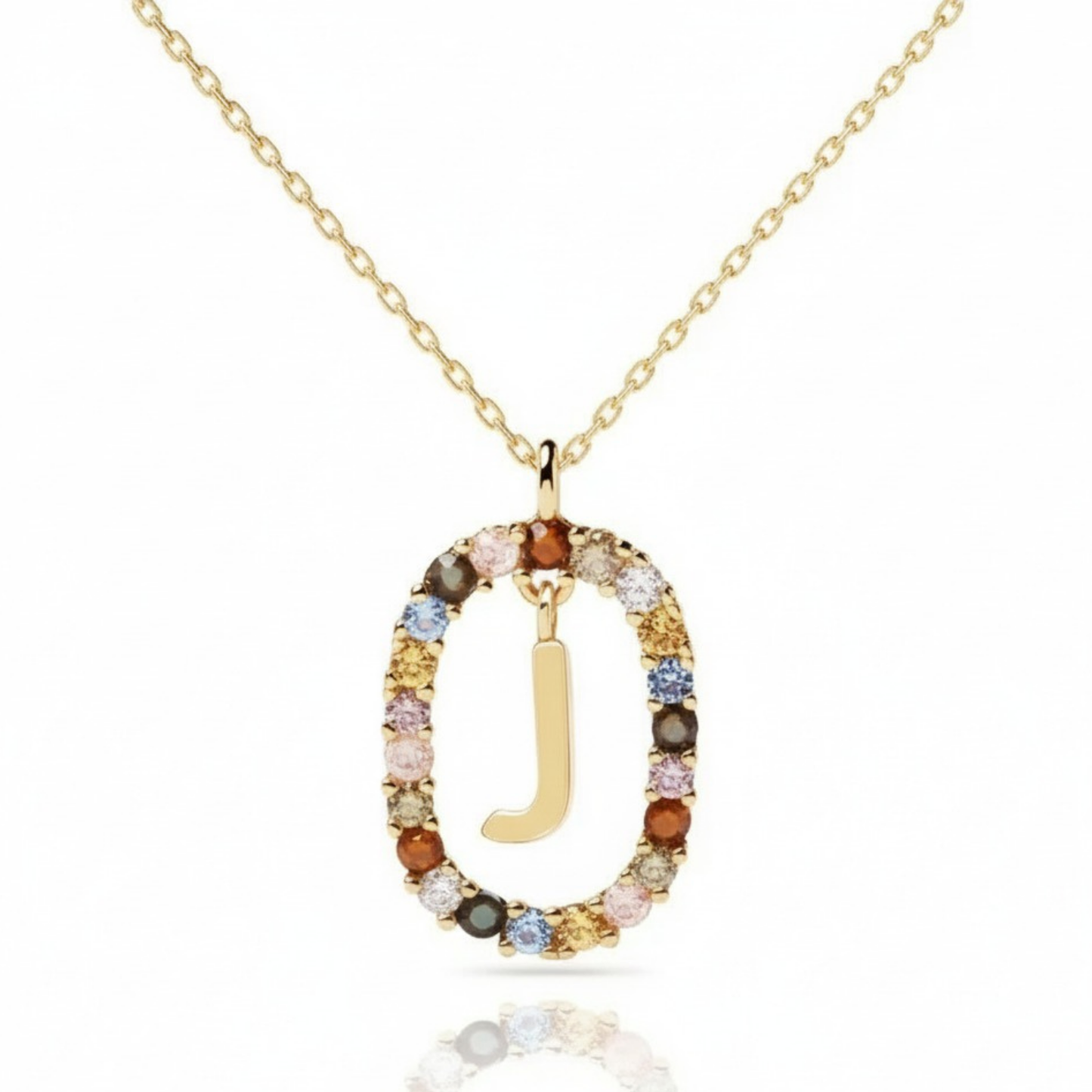 Naszyjnik z literą "Rainbow"