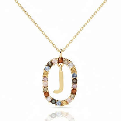 Naszyjnik z literą "Rainbow"