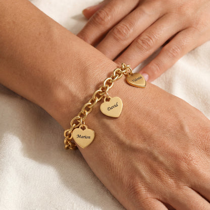 Bransoletka Initial "Custom Hearts"