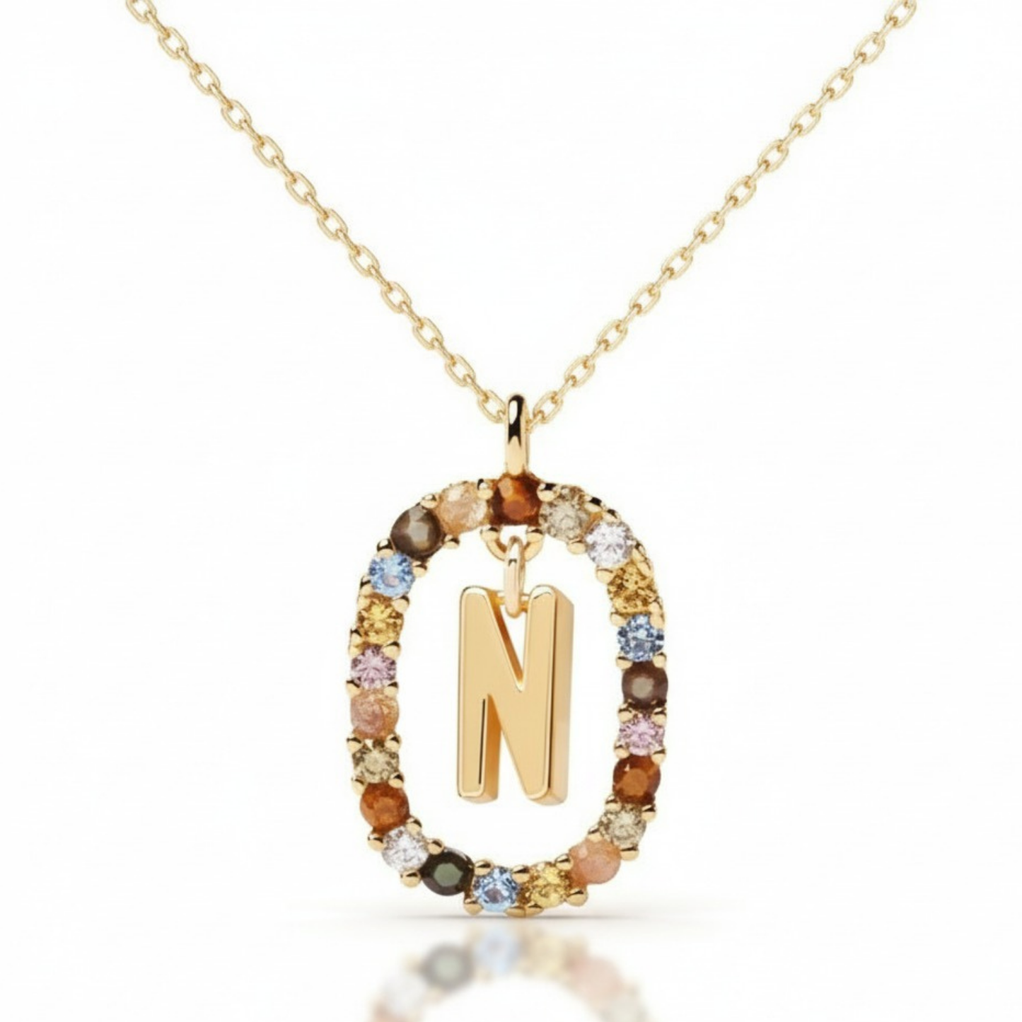 Naszyjnik z literą "Rainbow"