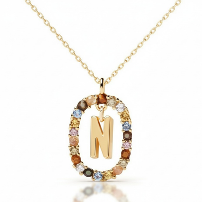 Naszyjnik z literą "Rainbow"