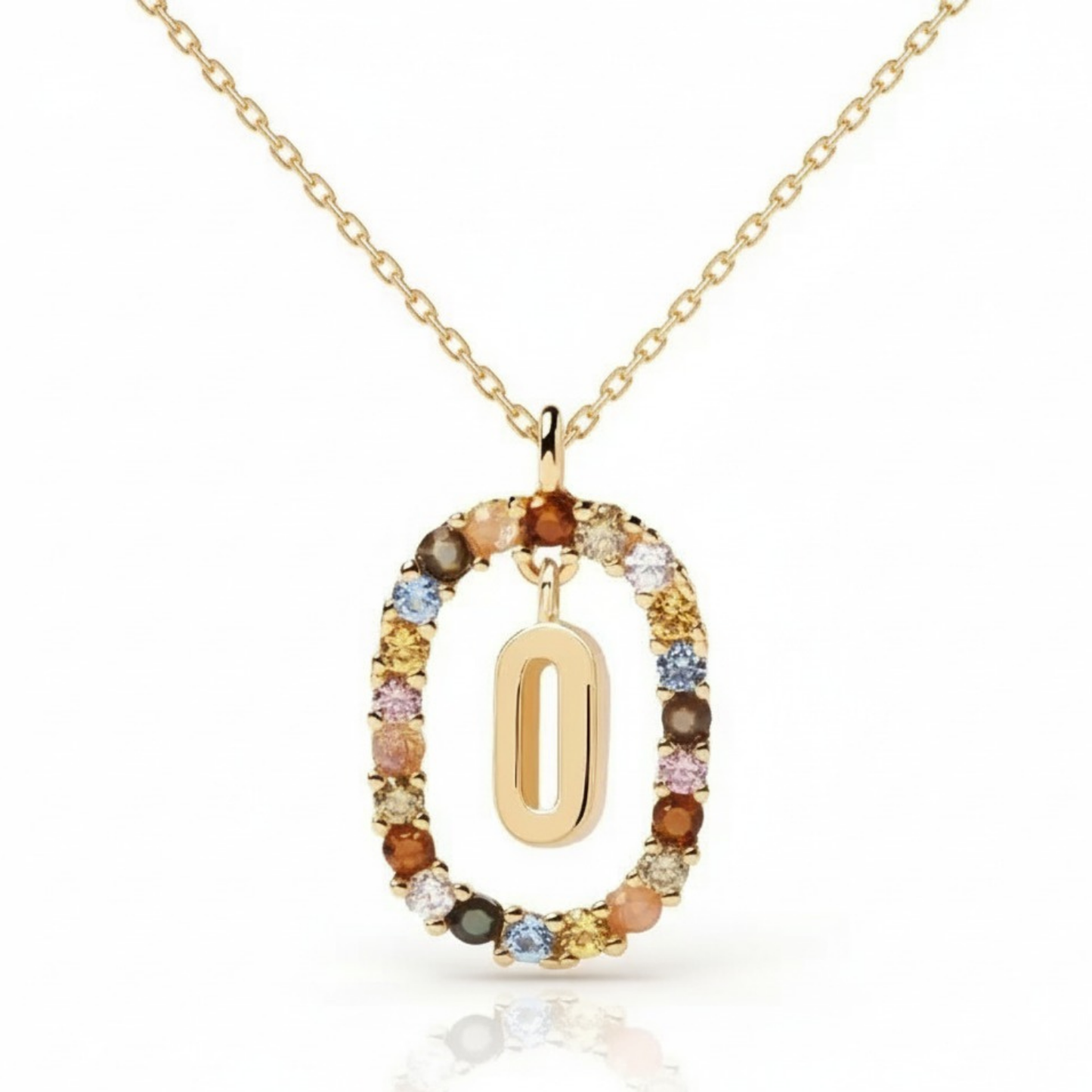 Naszyjnik z literą "Rainbow"