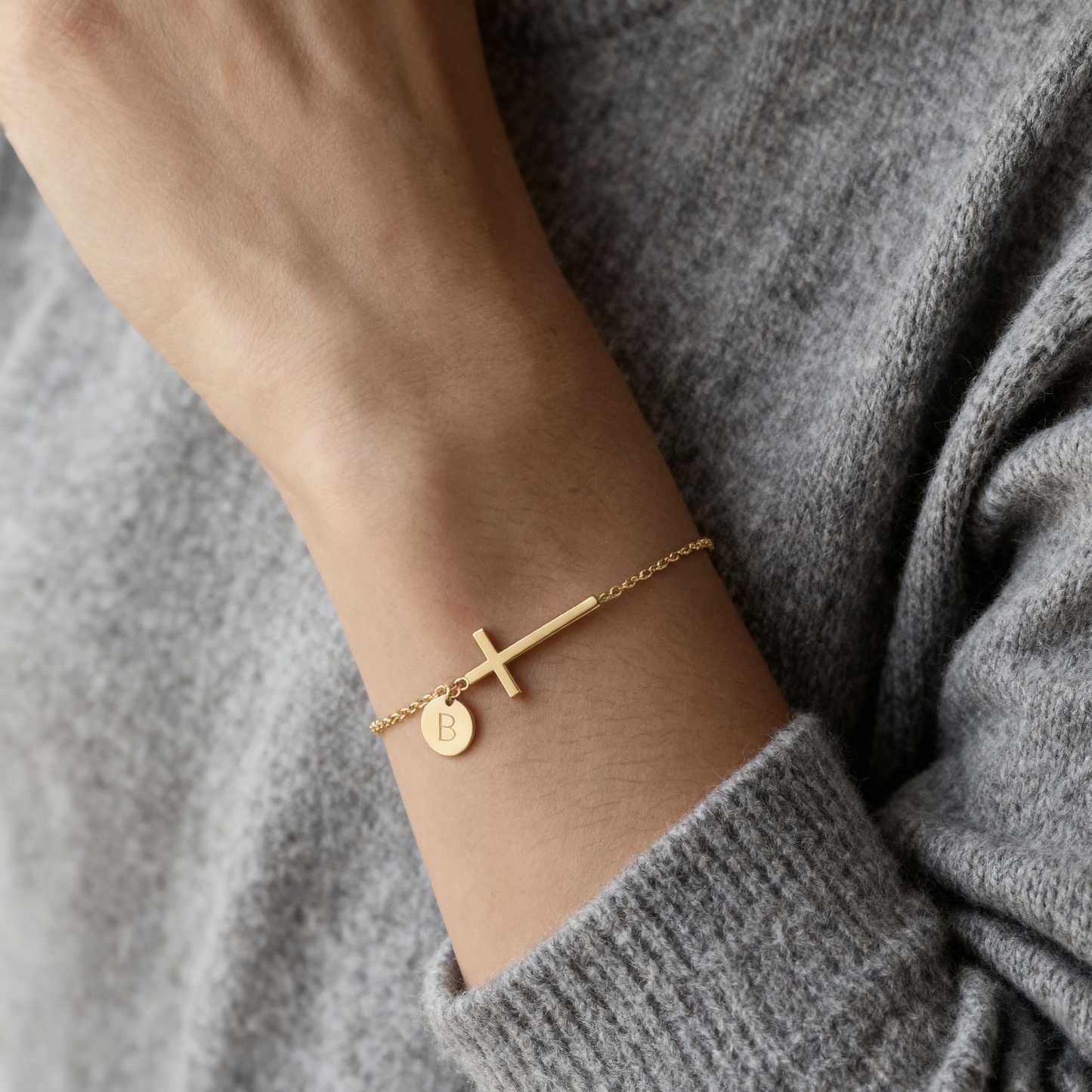 Bransoletka Initial "Cross"