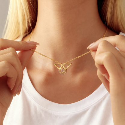 Naszyjnik z projekcją "Skrzydła Anioła"