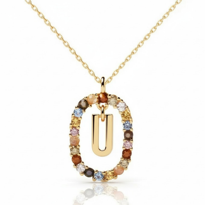 Naszyjnik z literą "Rainbow"