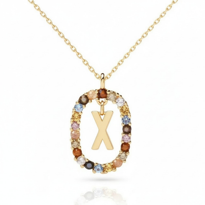 Naszyjnik z literą "Rainbow"