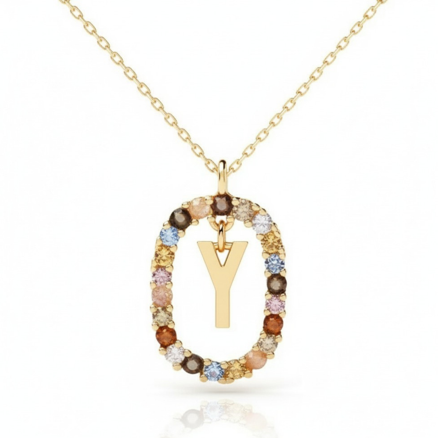 Naszyjnik z literą "Rainbow"