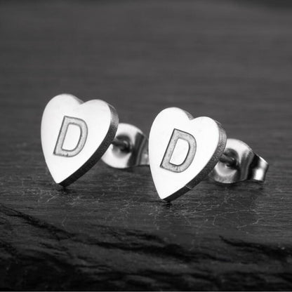 Kolczyki Initial "Chic Heart"