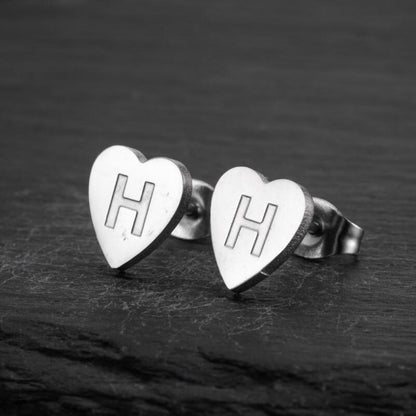 Kolczyki Initial "Chic Heart"