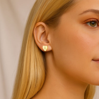 Kolczyki Initial "Chic Heart"