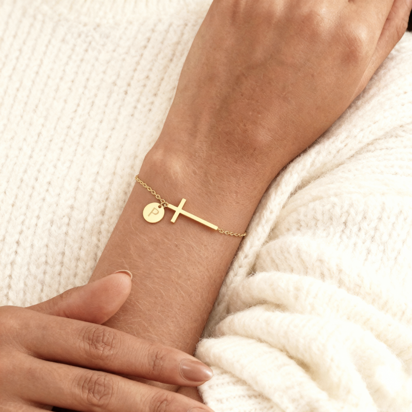 Bransoletka Initial "Cross"