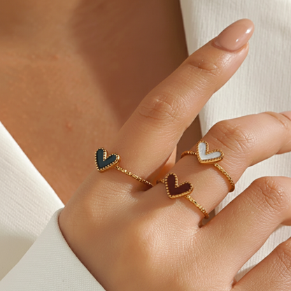 Regulowany pierścionek "Luna Heart"