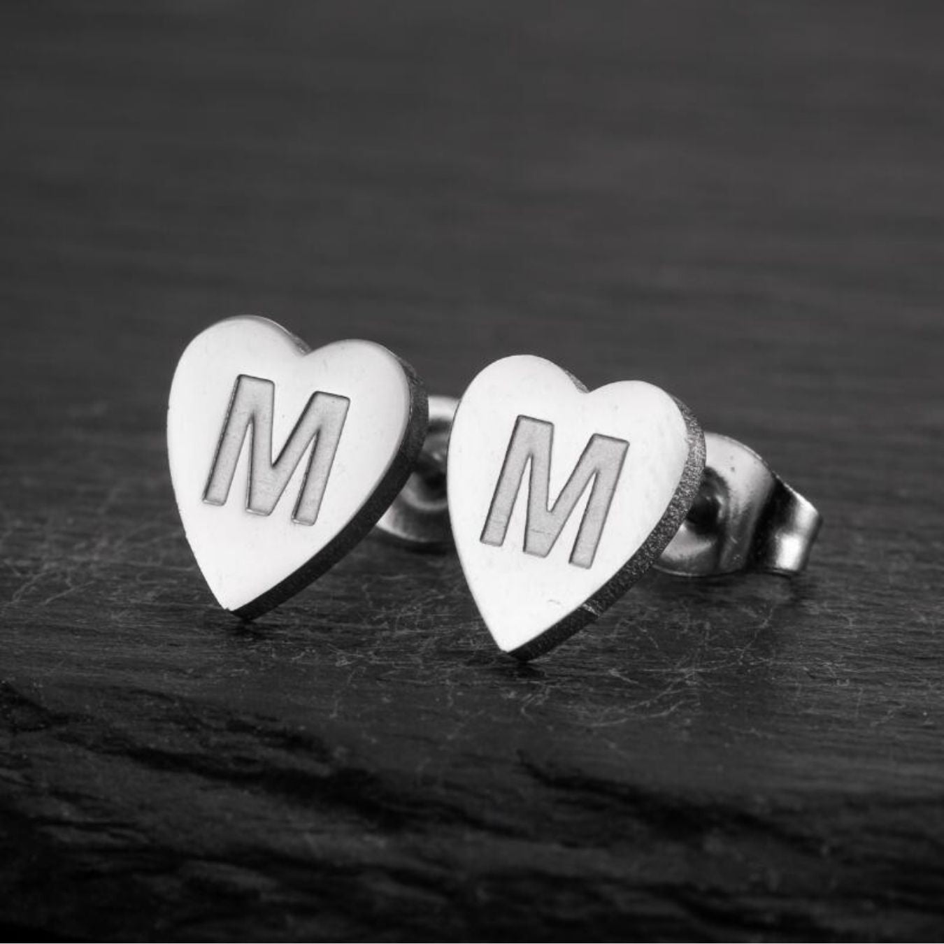 Kolczyki Initial "Chic Heart"