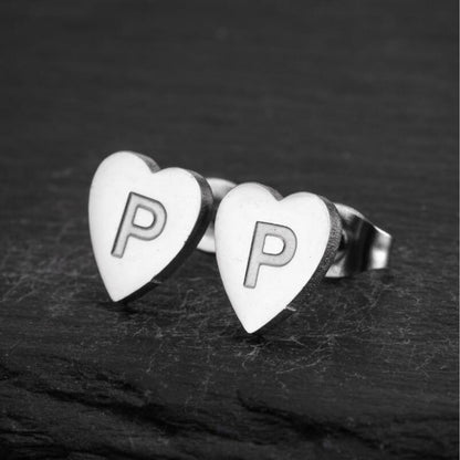 Kolczyki Initial "Chic Heart"