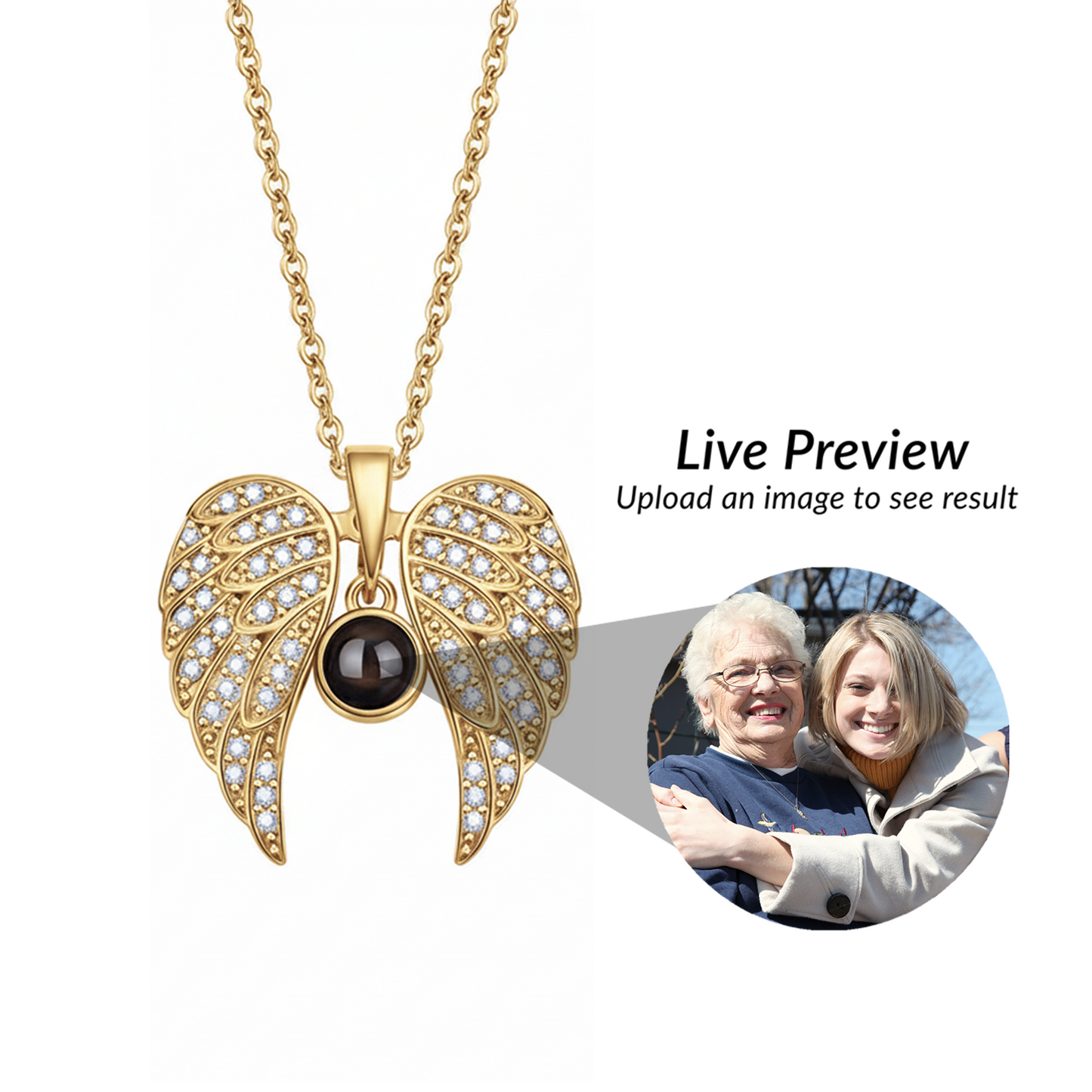 Naszyjnik z projekcją "Mój Anioł"