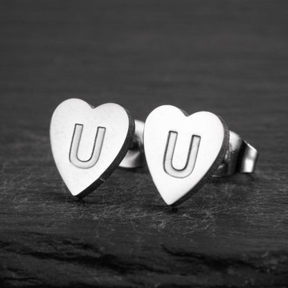 Kolczyki Initial "Chic Heart"