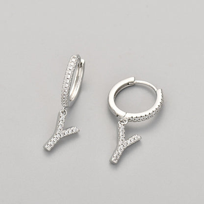 Kolczyki Initial "Crystal"
