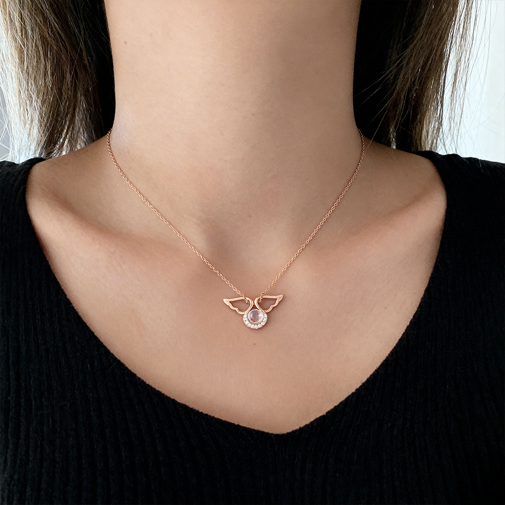 Naszyjnik z projekcją "Skrzydła Anioła"