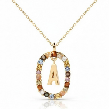 Naszyjnik z literą "Rainbow"