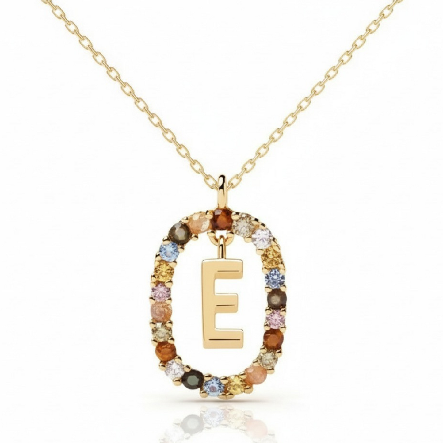 Naszyjnik z literą "Rainbow"