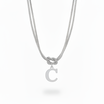 Naszyjnik z literą "Alphabet Knot"