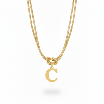 Naszyjnik z literą "Alphabet Knot"