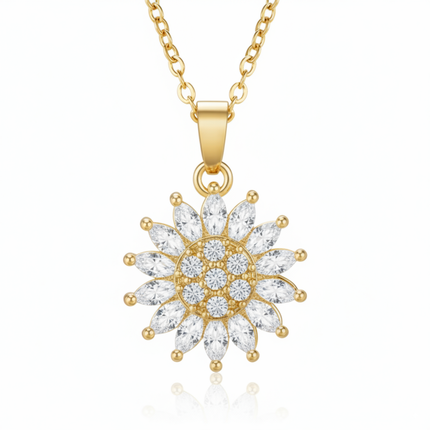 Obracający się naszyjnik "Słonecznik"