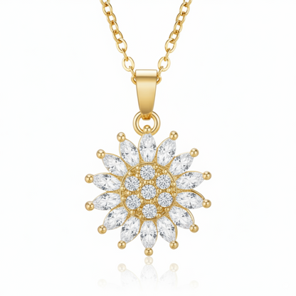 Obracający się naszyjnik "Słonecznik"