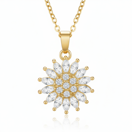 Obracający się naszyjnik "Słonecznik"