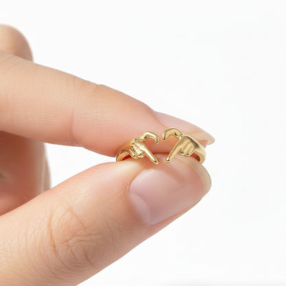 Regulowany pierścionek "Sign of Love"