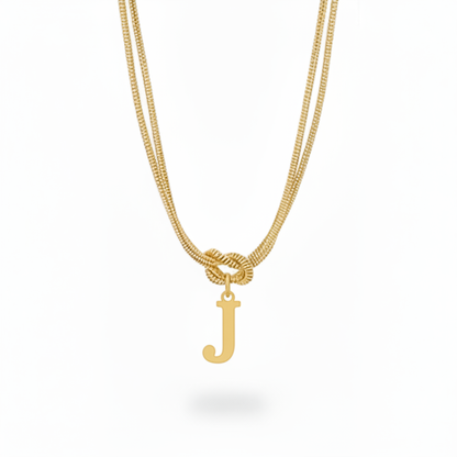 Naszyjnik z literą "Alphabet Knot"