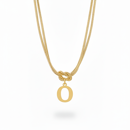 Naszyjnik z literą "Alphabet Knot"