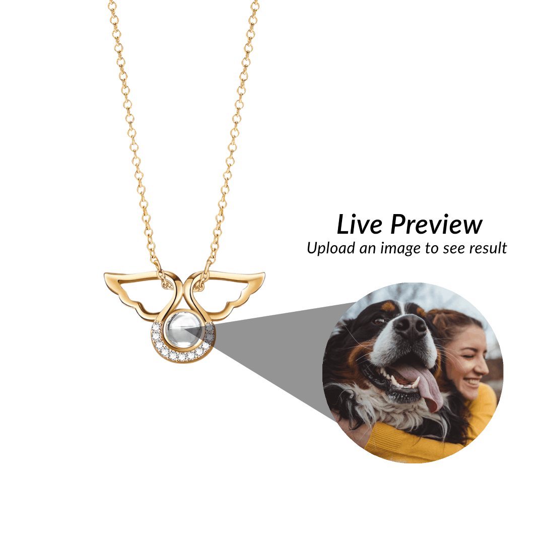 Naszyjnik z projekcją "Skrzydła Anioła"