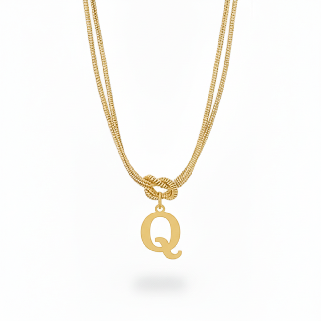 Naszyjnik z literą "Alphabet Knot"