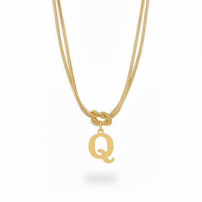 Naszyjnik z literą "Alphabet Knot"