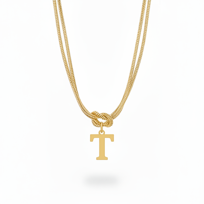 Naszyjnik z literą "Alphabet Knot"