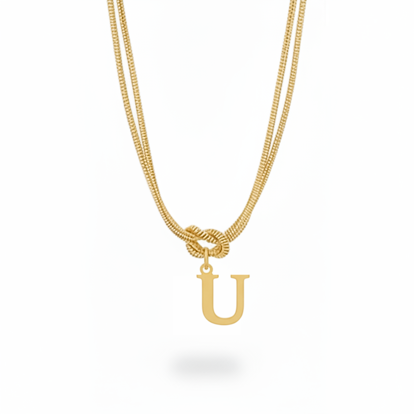 Naszyjnik z literą "Alphabet Knot"