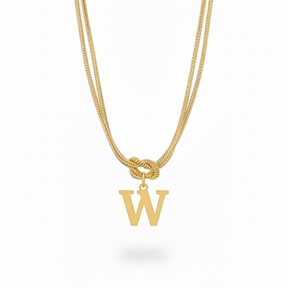 Naszyjnik z literą "Alphabet Knot"