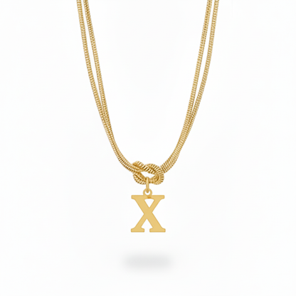 Naszyjnik z literą "Alphabet Knot"