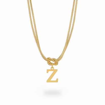 Naszyjnik z literą "Alphabet Knot"