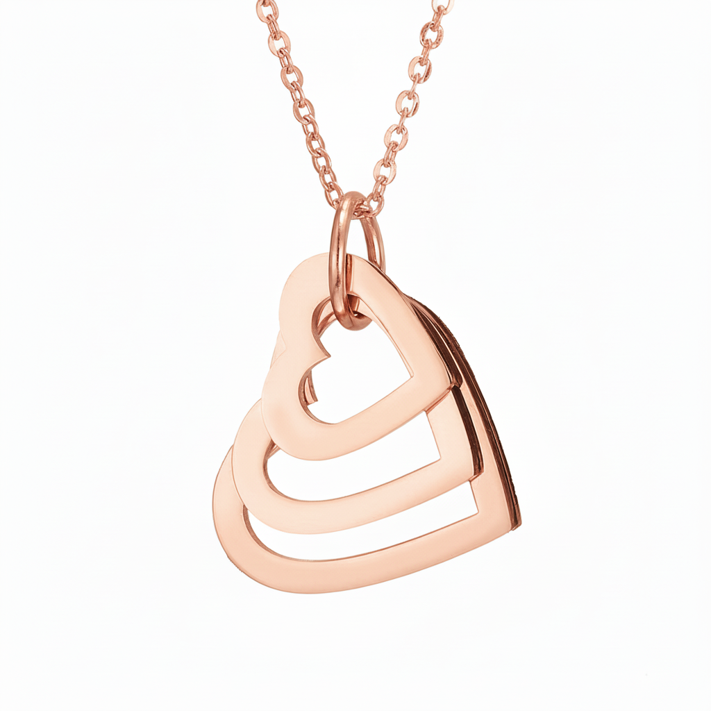 Naszyjnik z imieniem "Zagnieżdżone Serca"