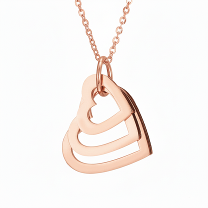 Naszyjnik z imieniem "Zagnieżdżone Serca"