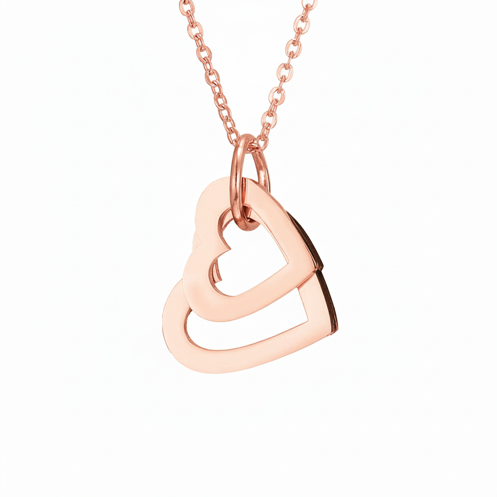 Naszyjnik z imieniem "Zagnieżdżone Serca"