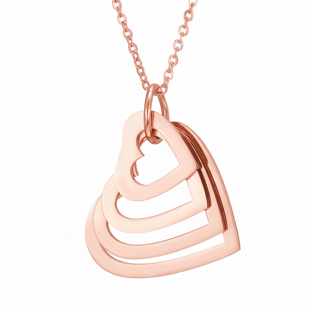 Naszyjnik z imieniem "Zagnieżdżone Serca"