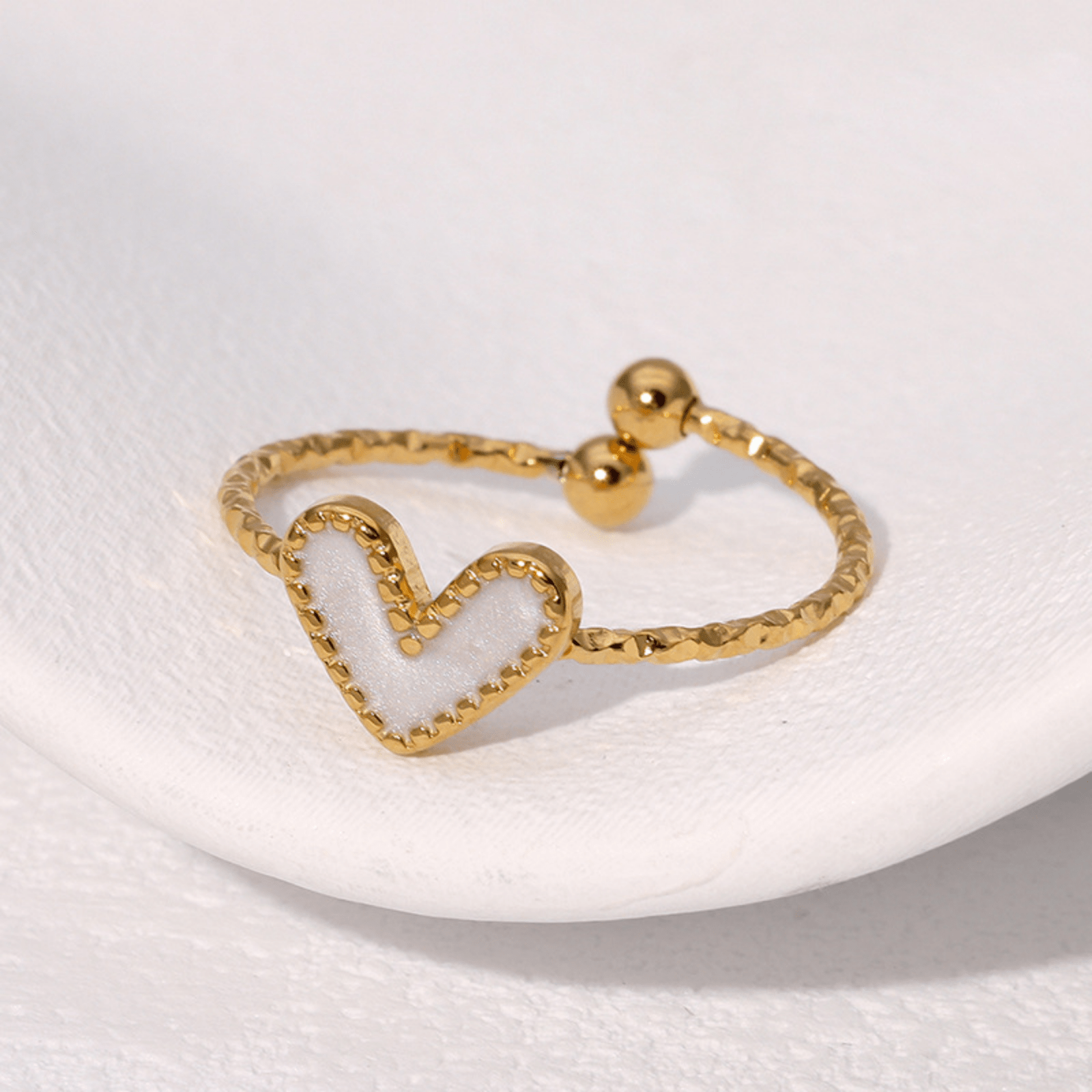 RICCARDI - BAGUE AJUSTABLE "Luna Heart" - Riccardi