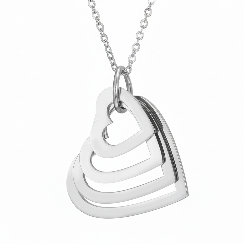 Naszyjnik z imieniem "Zagnieżdżone Serca"