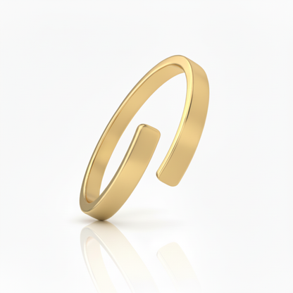 Regulowany pierścionek z literą "Dual Soul"